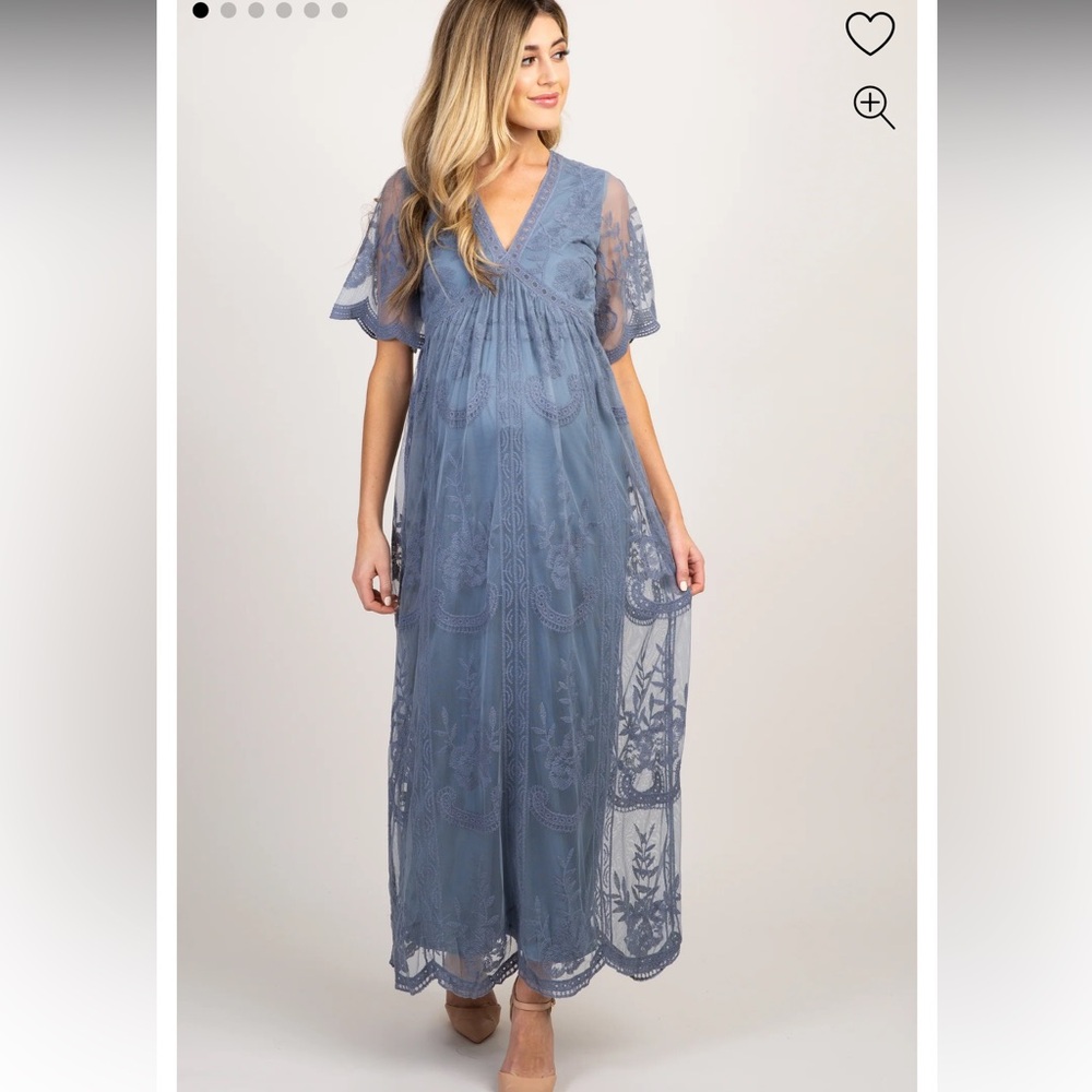Pinkblush periwinkle blue dress, worn once in great condition, maternity L